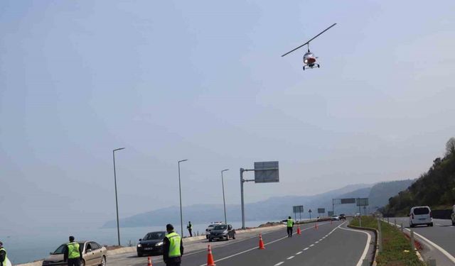 Jandarma’dan helikopter dronlu denetim