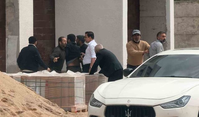 Şantiye savaş alanına döndü: Sopalar, yumruklar havada uçuştu