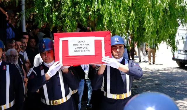 Kazada hayatını kaybeden uzman çavuş, son yolculuğuna uğurlandı