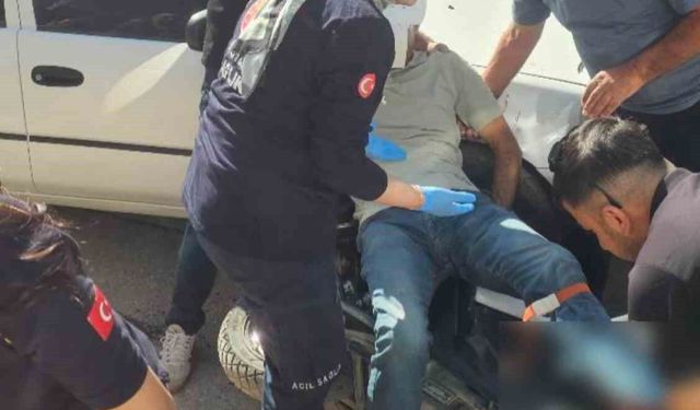 Elektrikli bisiklet ile otomobil çarpıştı: 1 yaralı