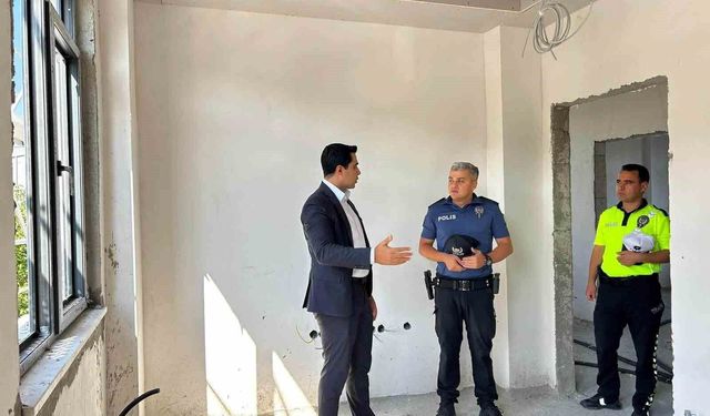 Kemah'ta İlçe Emniyet Amirliği hizmet binası inşaatı sürüyor
