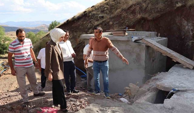 Tercan'da KÖYDES kapsamında içme suyu projeleri yerinde incelendi