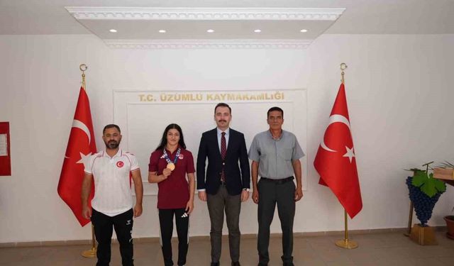 Üzümlü’nün Gururu Elvira Kamaloğlu Altın Madalyayla Döndü