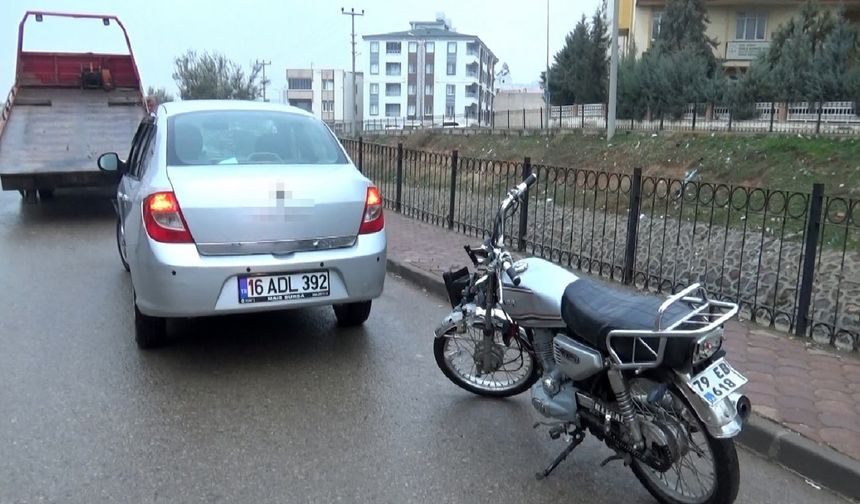 Kilis’te motosiklet ile otomobilin çarpışması sonucu 1 kişi yaralandı