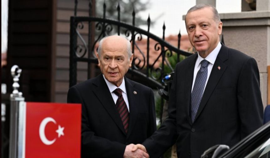 Yılın ilk görüşmesi başladı... Erdoğan-Bahçeli bir araya geldi