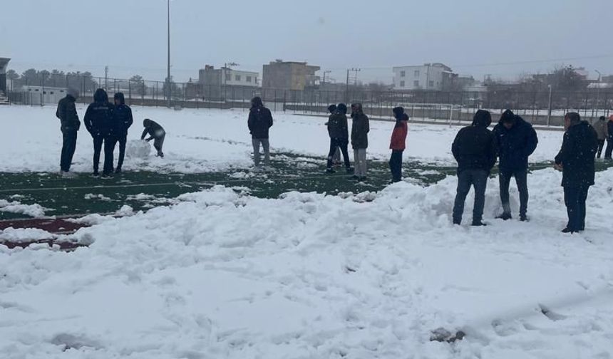 BAL 1. Grup’ta  Erganispor - Yeşil Vartospor maçı kar engeline takıldı