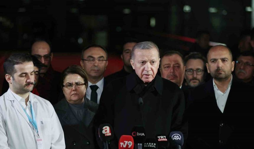 Cumhurbaşkanı Erdoğan: “Bu coğrafyanın tarihte gördüğü en büyük deprem felaketiyle karşı karşıya kaldık”