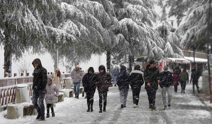 Ordu’da kar güzelliği: Boztepe beyaz gelinliğini giydi