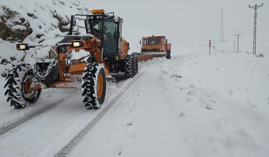 Siirt’te kar yağışı nedeniyle 9 köy yolu ulaşıma kapandı