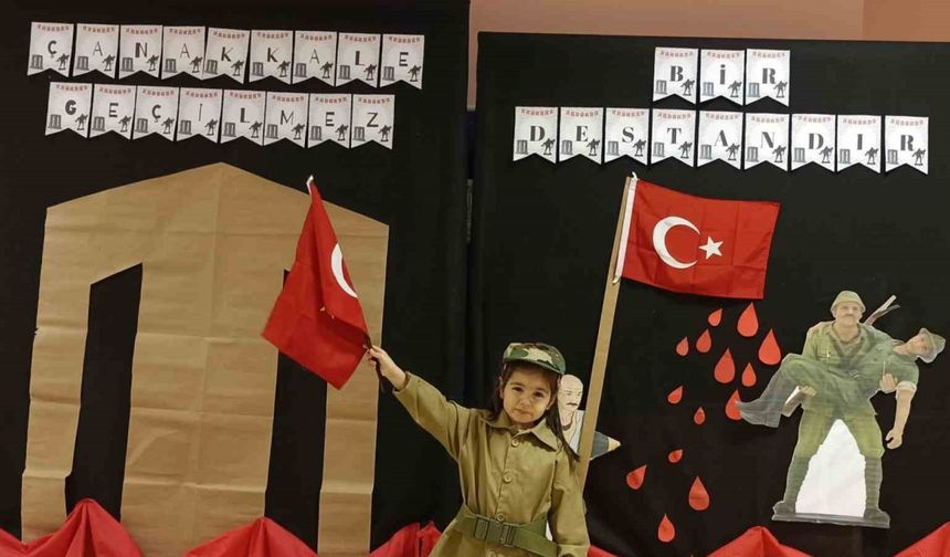Zonguldak’ta minikler Çanakkale Zaferi’ni andı