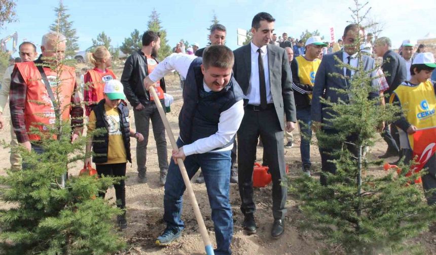 Karaman’da ‘Milli Ağaçlandırma Günü’nde 5 bin fidan toprakla buluşturuldu
