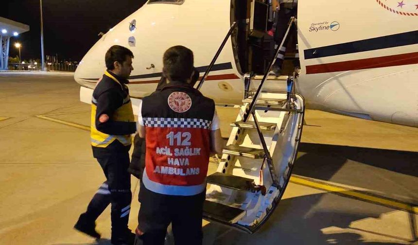 13 yaşındaki genç, uçak ambulans ile Ankara’ya sevk edildi