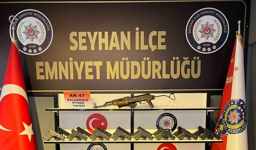 Adana’da ruhsatsız silah yakalatan 9 kişi tutuklandı