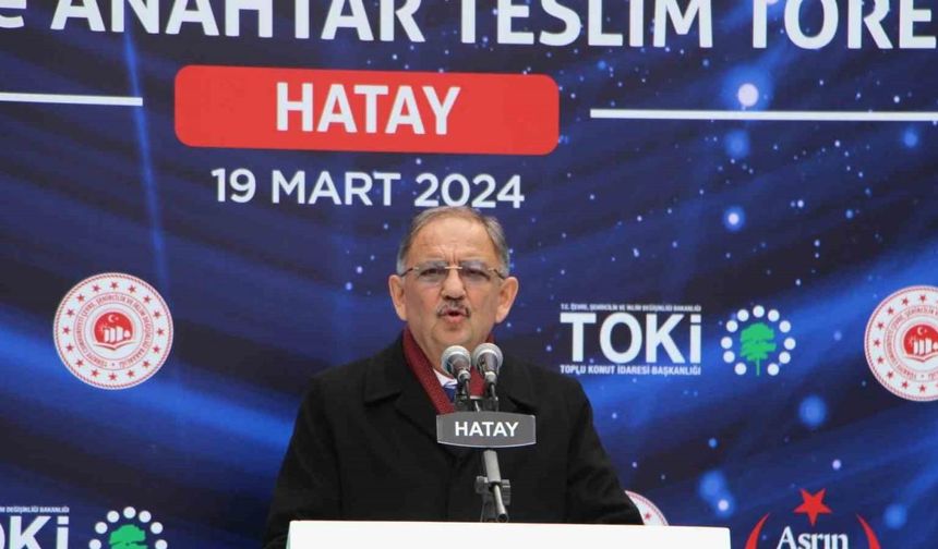 Bakan Özhaseki, “TOKİ’miz son 22 yıl içerisinde 1 milyon 340 bin konut yaptı”