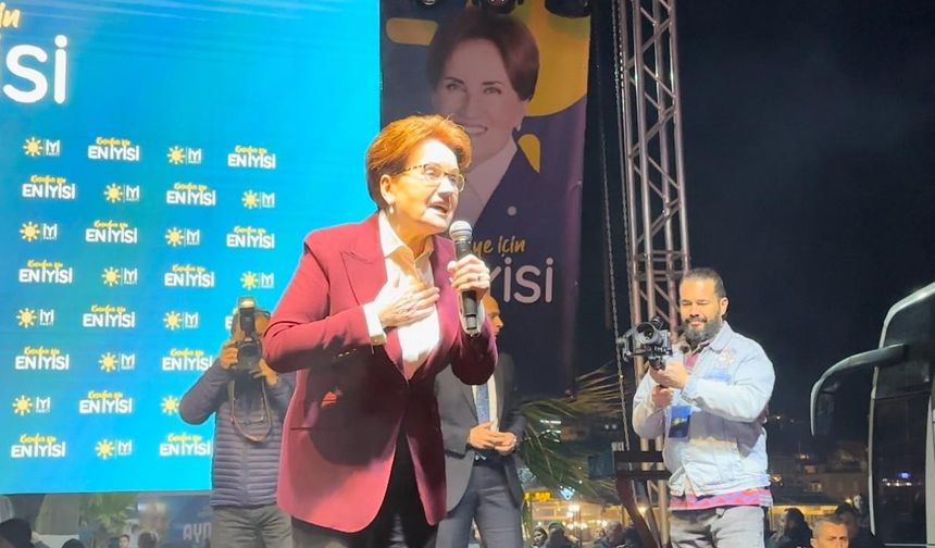 İYİ Parti Genel Başkanı Akşener Kuşadası’nda vatandaşlara hitap etti