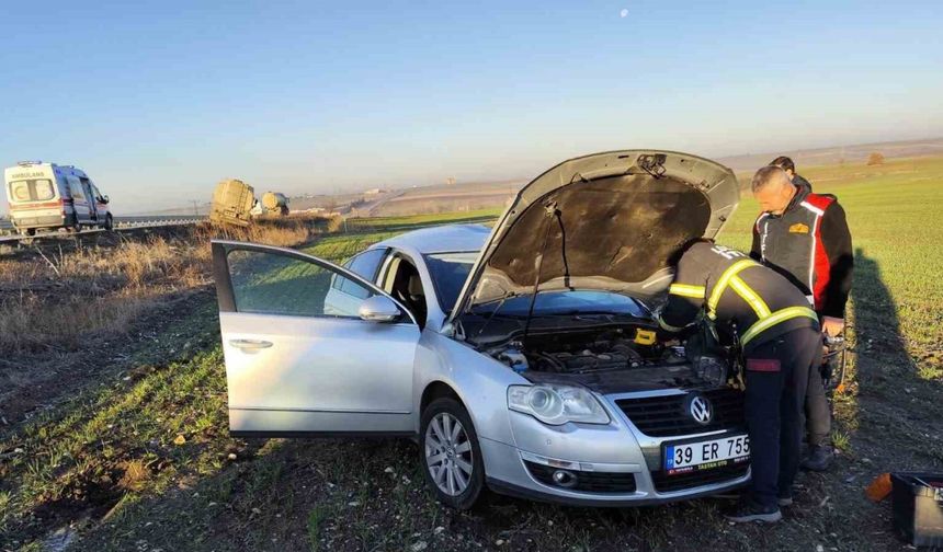 Babaeski’de tırla çarpışıp tarlaya savrulan otomobilin sürücüsü öldü