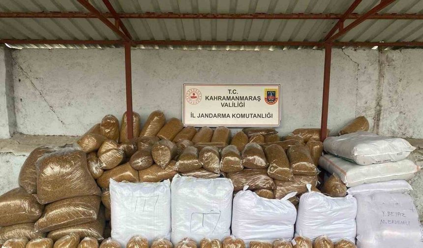 Kahramanmaraş’ta 1 ton 600 kilo kaçak tütün ele geçirildi