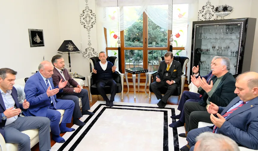 TOBB Başkanı Hisarcıklıoğlu’ndan Ahmet Tanoğlu’na Taziye Ziyareti