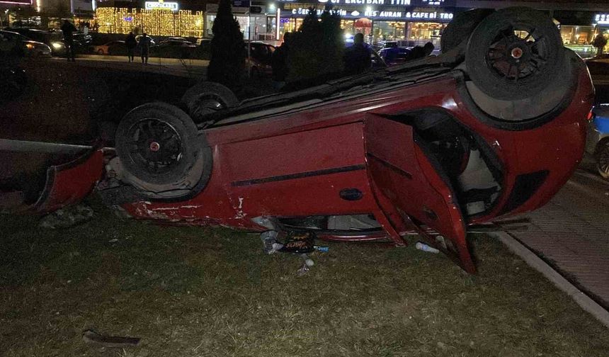 Otomobil takla attı: 1 yaralı