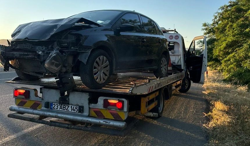 Elazığ'da otomobil şarampole uçtu: 1 yaralı