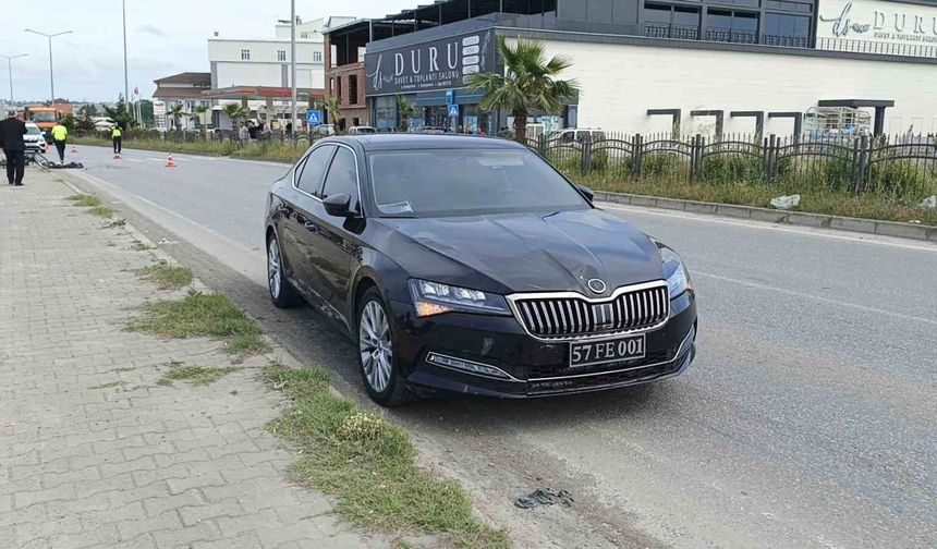 Belediye Başkanı'nın makam aracının çarptığı bisikletli yaralandı
