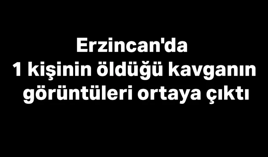 Erzincan'da kavganın görüntüleri ortaya çıktı