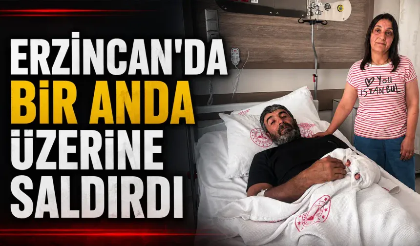 Erzincan’da Bir Anda Üzerine Saldırdı