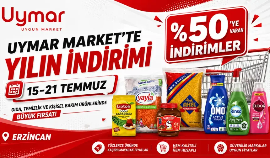 Uymar Market’te Yılın İndirimi Başlıyor