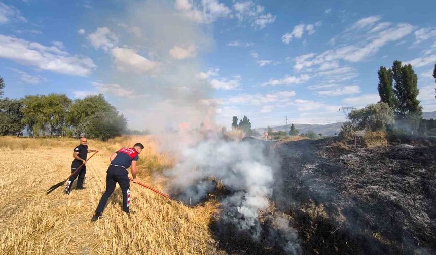 Erzincan'da arazi yangını büyümeden söndürüldü