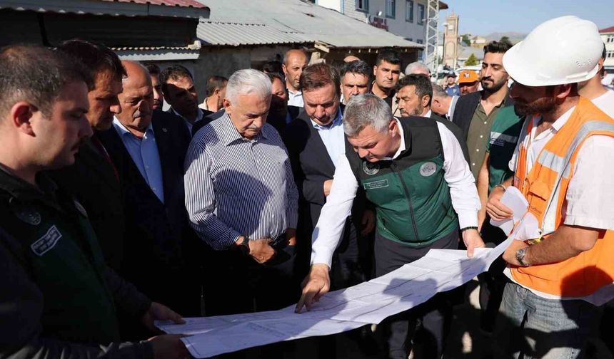 Yıldırım Otlukbeli'ndeki Taşkın Koruma Projesini inceledi