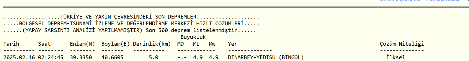 Deprem Yedisu