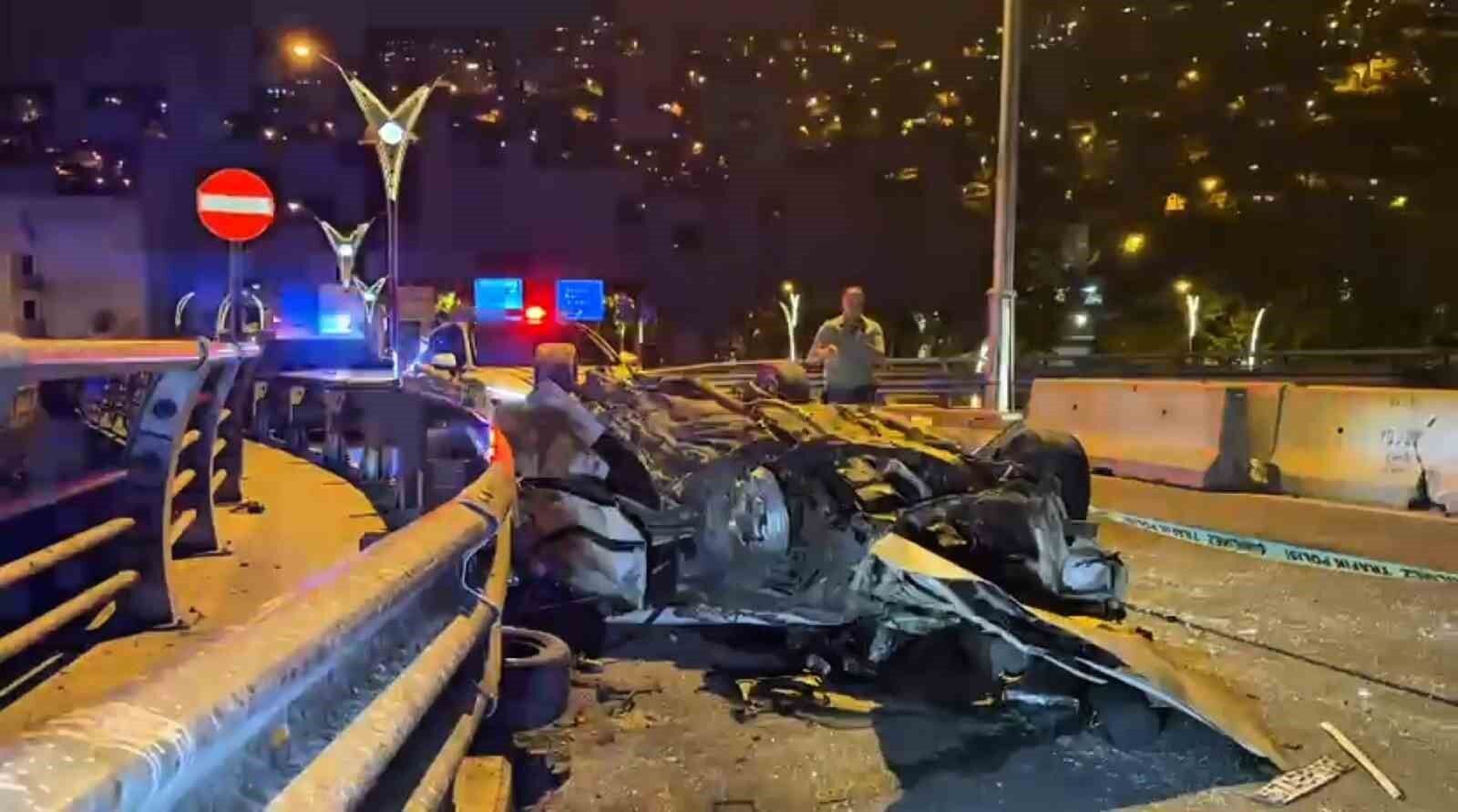Takla atan araç hurda yığınına döndü
