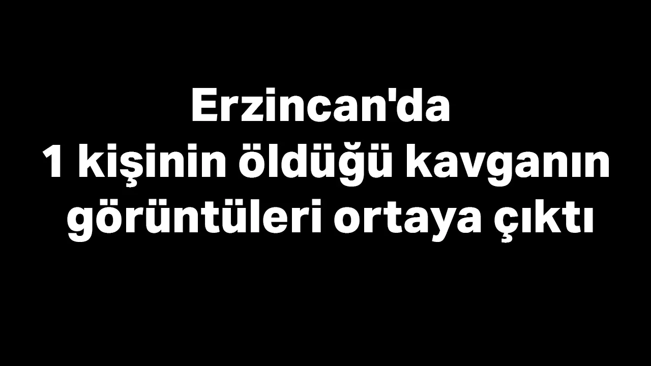 Erzincan'da kavganın görüntüleri ortaya çıktı
