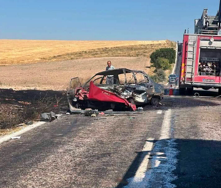 Alev Alan Otomobilde Sürücü Hayatını Kaybetti