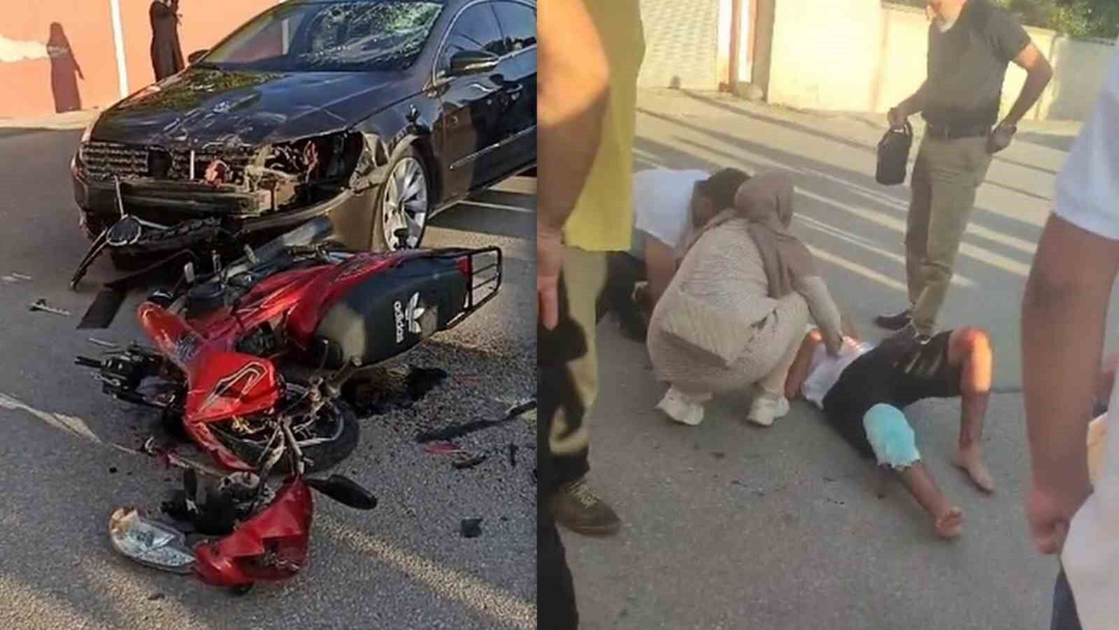 Erzincan'da otomobil ile motosiklet çarpıştı: 2 genç yaralandı